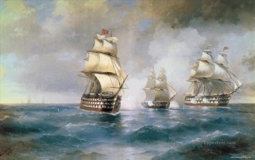  battle Canvas - aivazovskiy brig mercury 1892 battleships